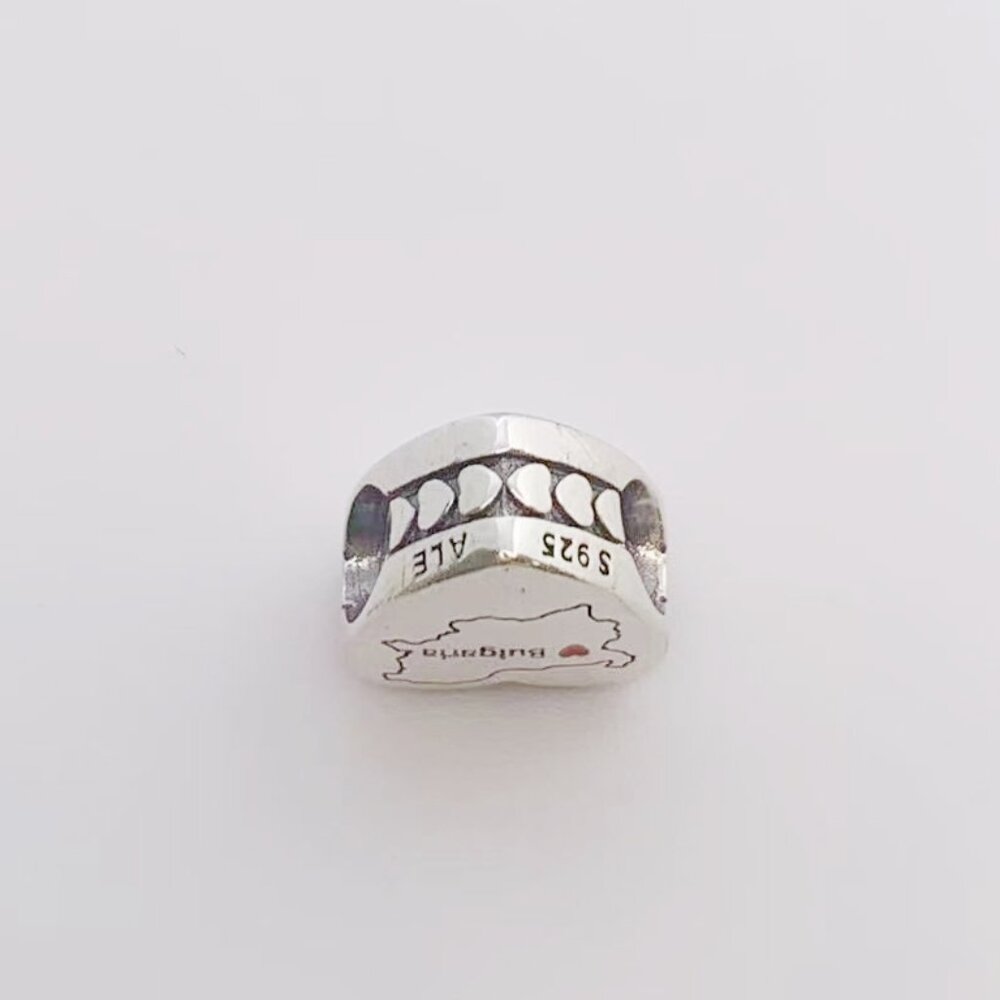 Pandora Bulgaria Map I love Bulgaria Heart Charm - Picture 2 of 3